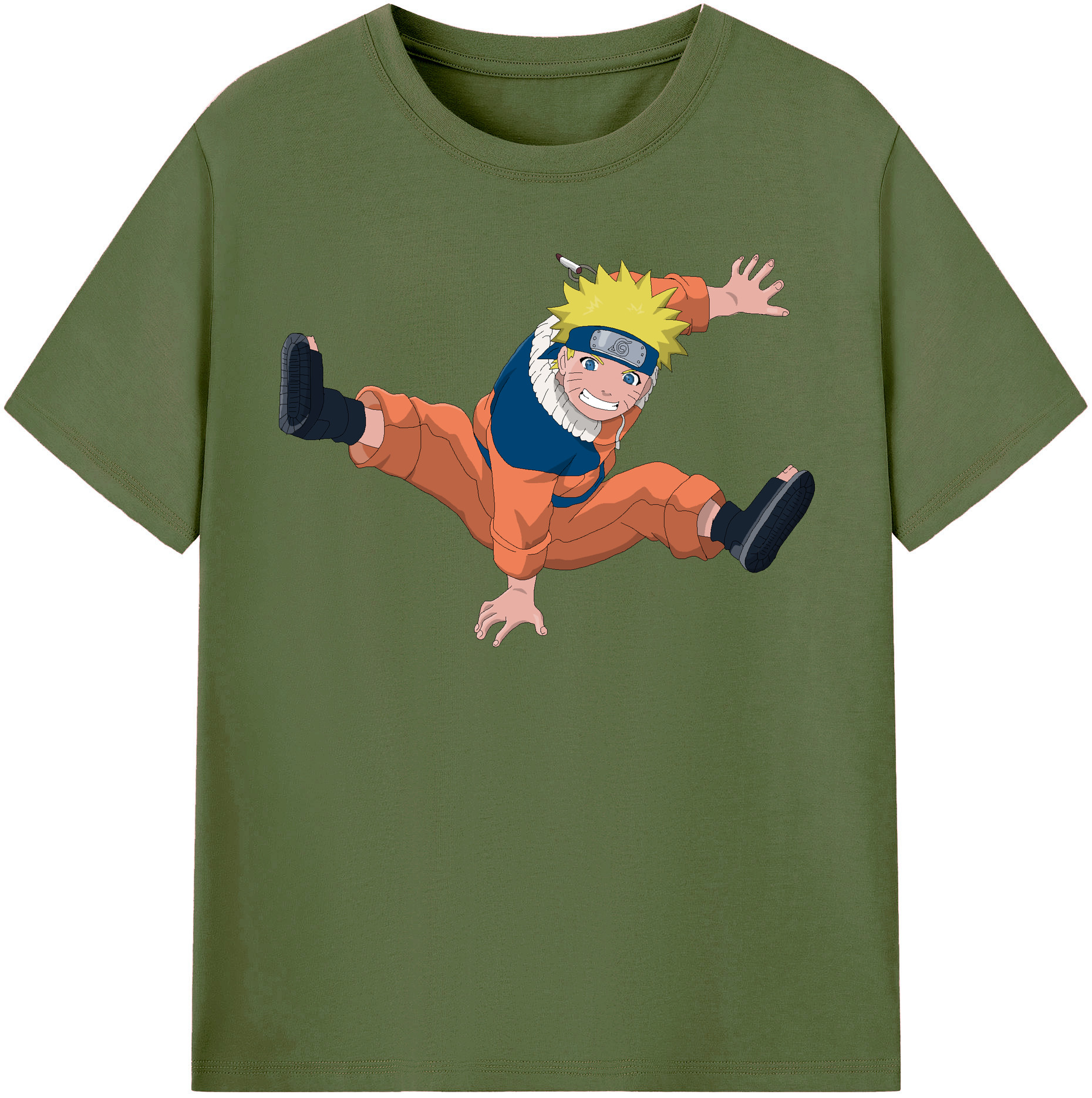 （画像用） NARUTO -ナルト- うずまき ナルト Uzumaki Naruto 綿100％半袖Tシャツ（フロントプリント）